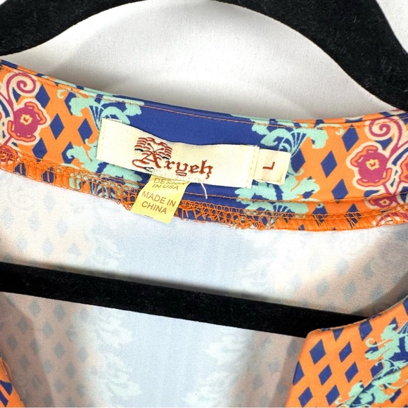 Anthropologie Aryeh Art To Wear African Style Tunic Dress Boho Festival Womens L - Picture 4 of 9